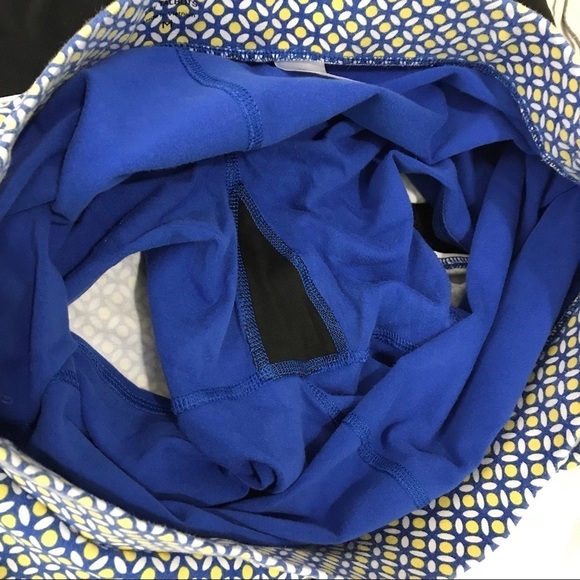 Talbots Blue White Yellow Skirt Skort with Pockets Size Medium M - Picture 7 of 11